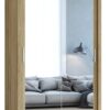 Kledingkast met spiegels Vasto 150 cm kleur Eiken