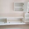 Binnenkant tv-wandmeubel Ziggy Mat wit - Hoogglans wit