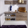 Schoenenkast Home Wit - Truffel eiken deur open
